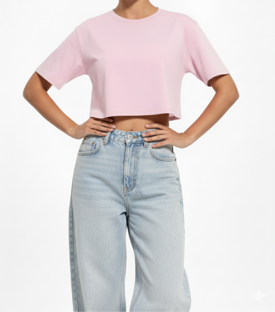 Blush Top Crop Oversize