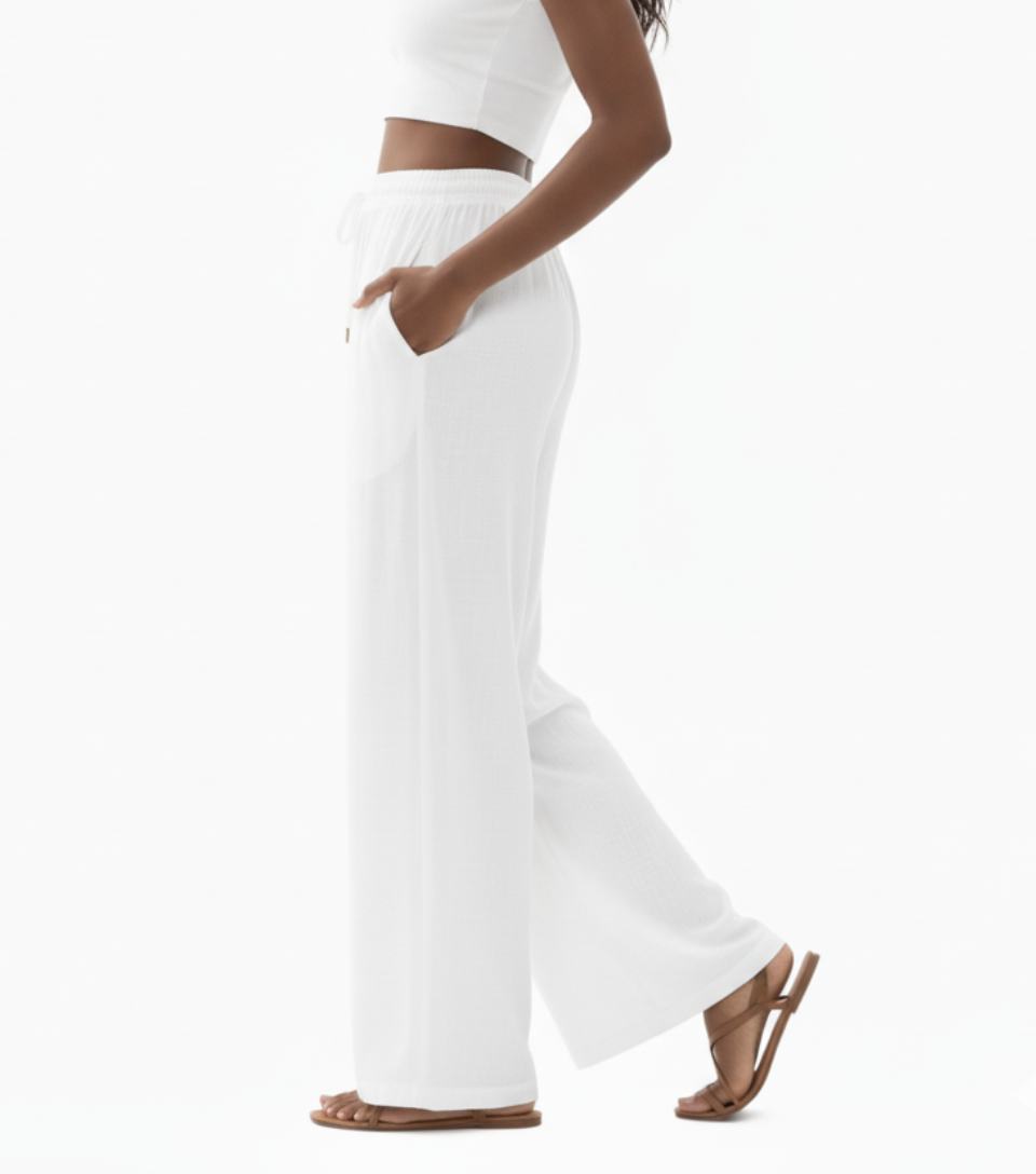 Ocean Flow Pants - Seashell White