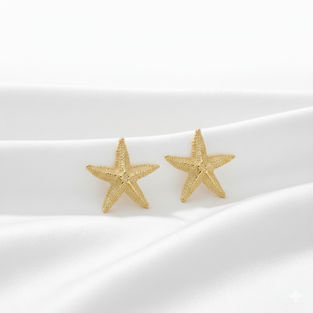 Starfish Earrings - Gold